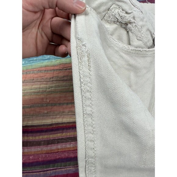Vtg 50s Levis Sta-Prest Cotton Jeans 30x26 Talon Zip Heavy Repairs Distressed - Picture 14 of 16